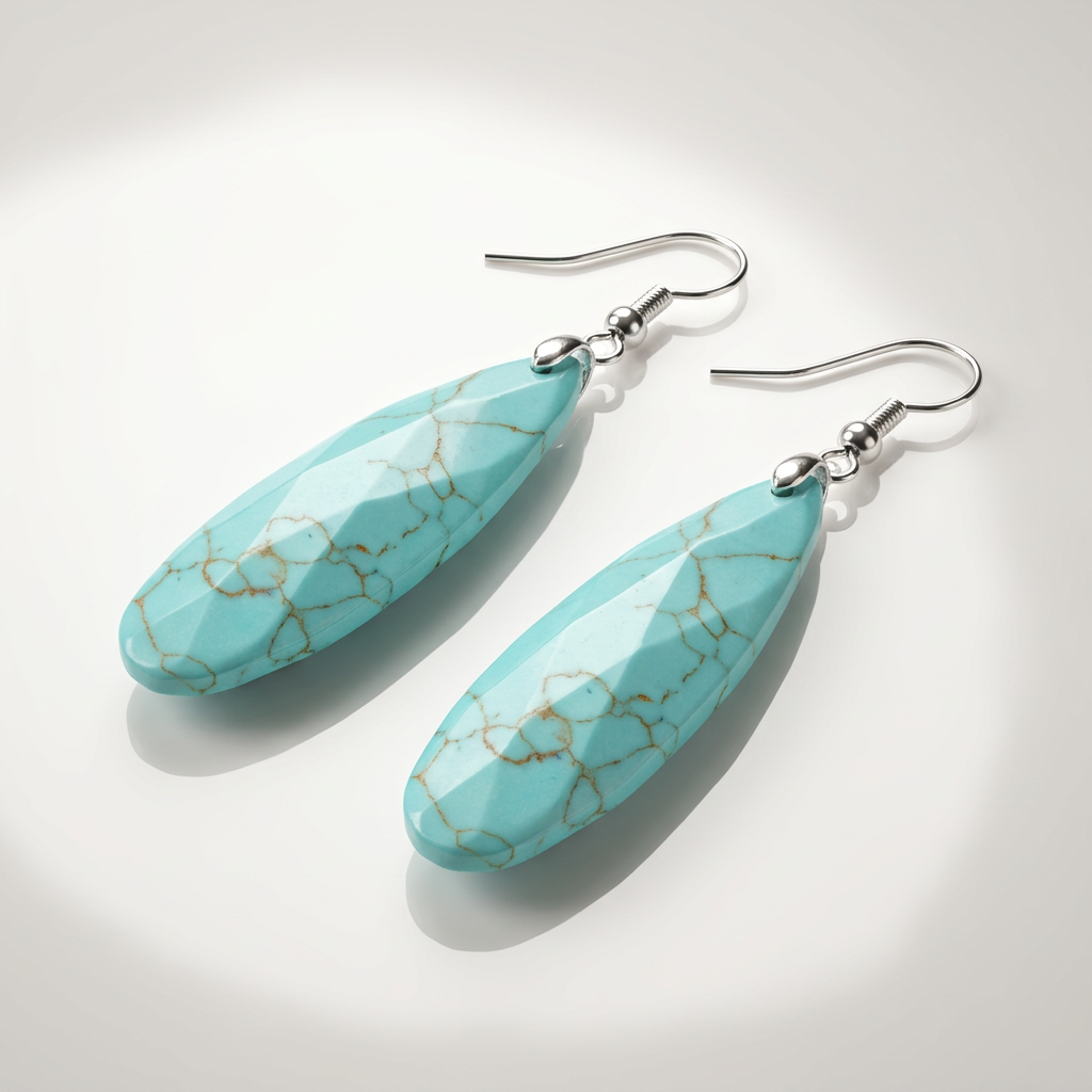 Gemstone Teardrop Earrings
