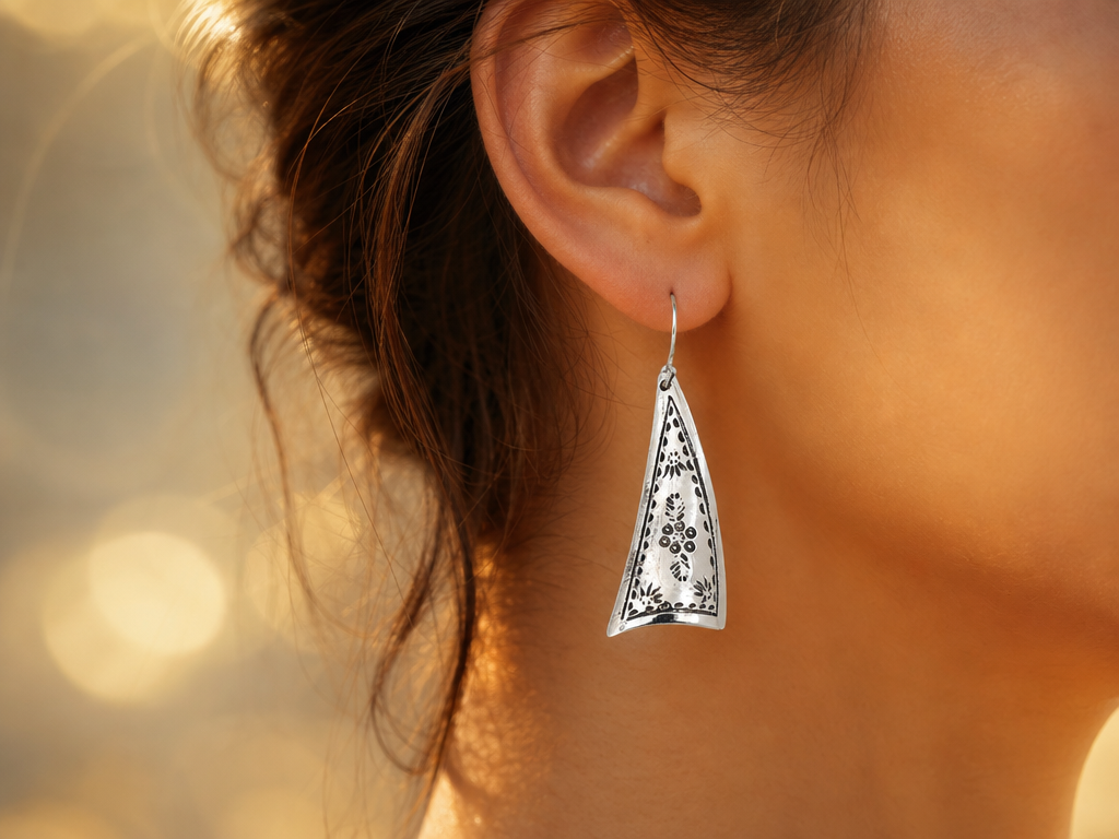 Etched Sail Earrings
