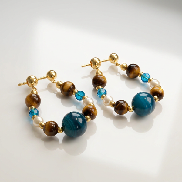 Tide tigress hoop earrings