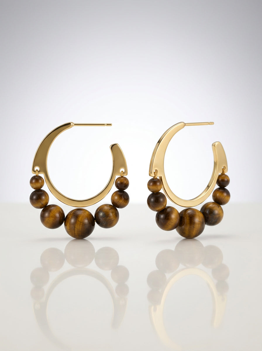 Tide tigress hoop earrings
