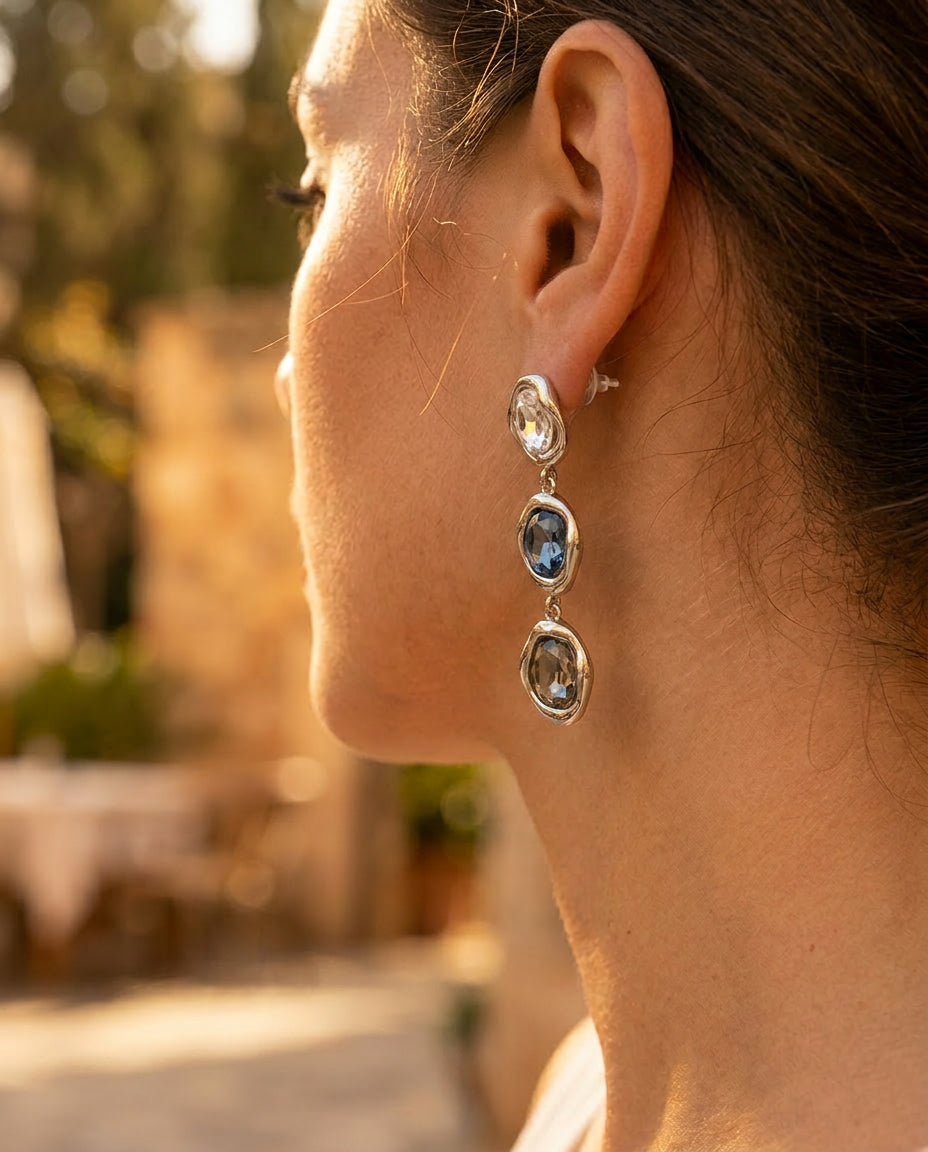 Cascade Crystal Drop Earrings
