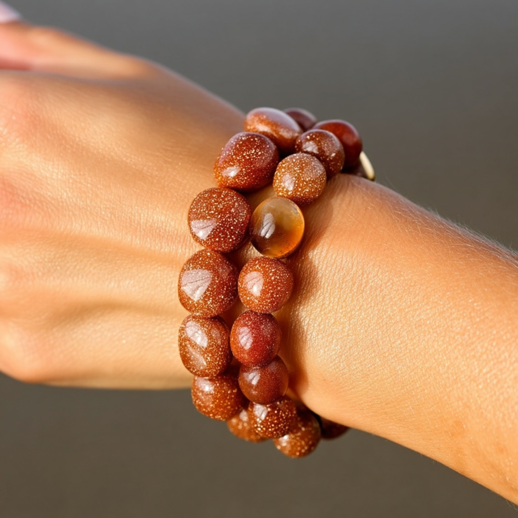Natural Rolling Gemstone Bracelet