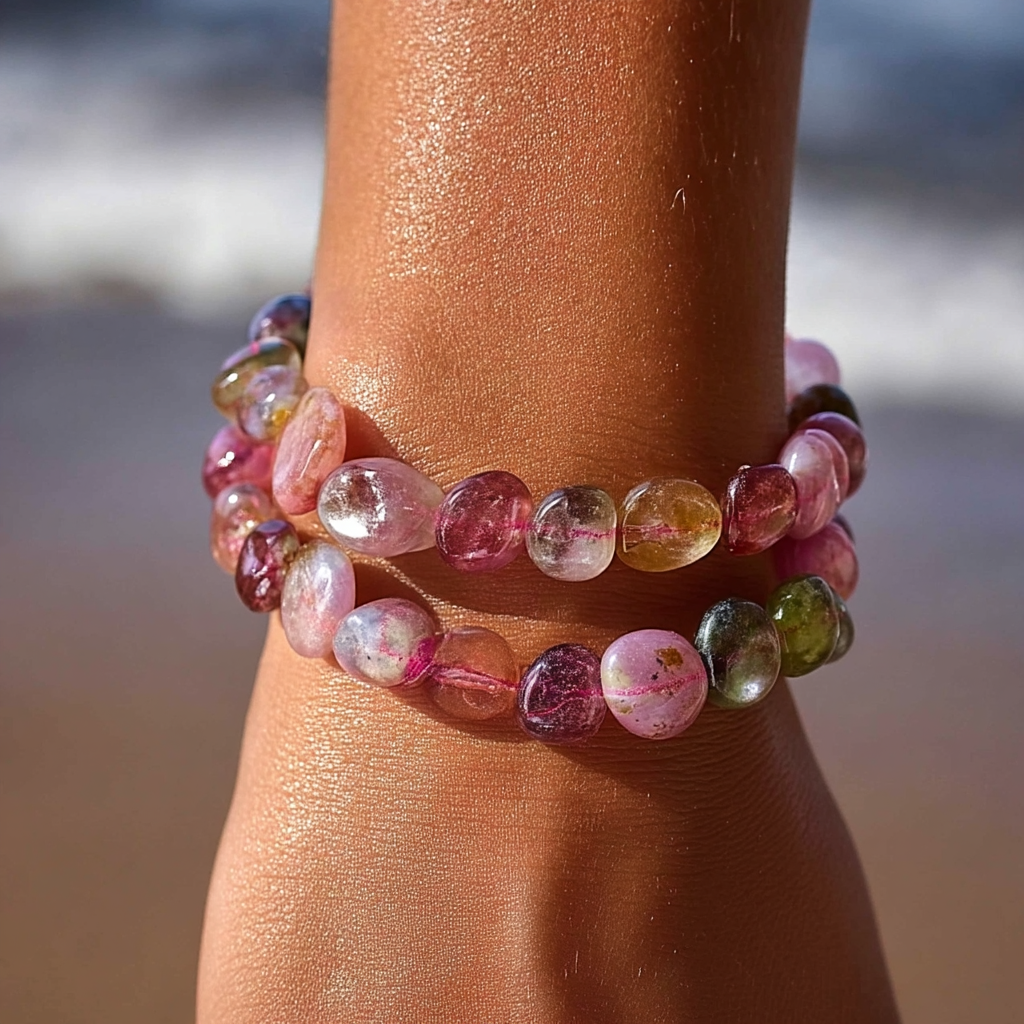 Natural Rolling Gemstone Bracelet