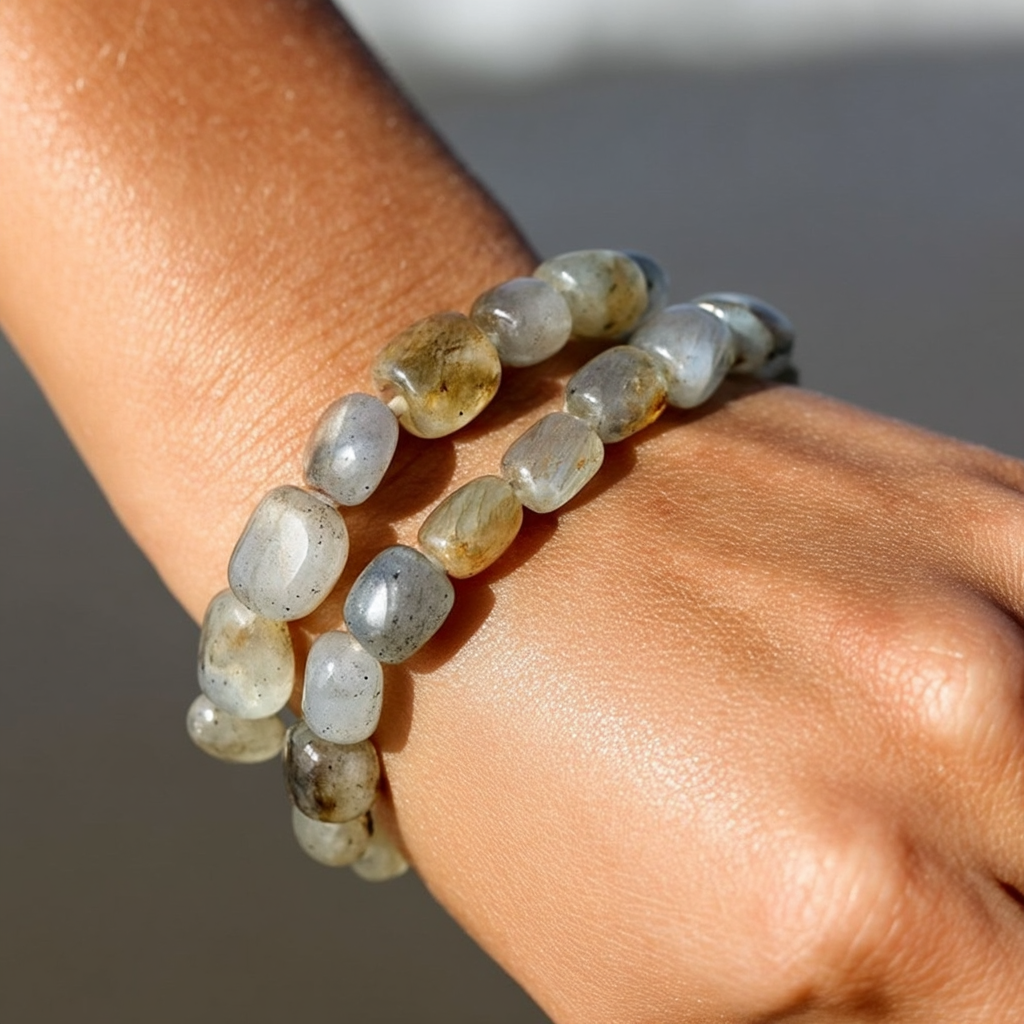 Natural Rolling Gemstone Bracelet