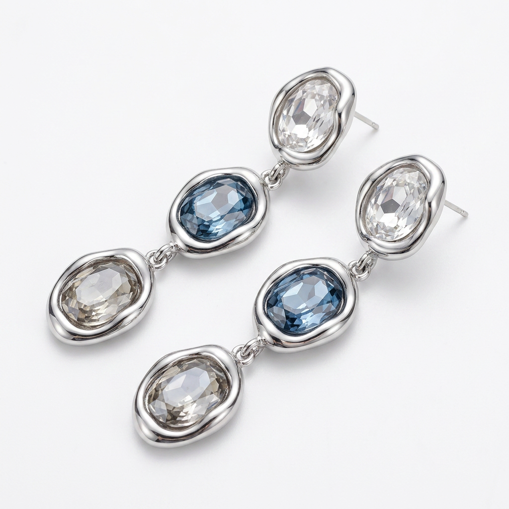 Cascade Crystal Drop Earrings