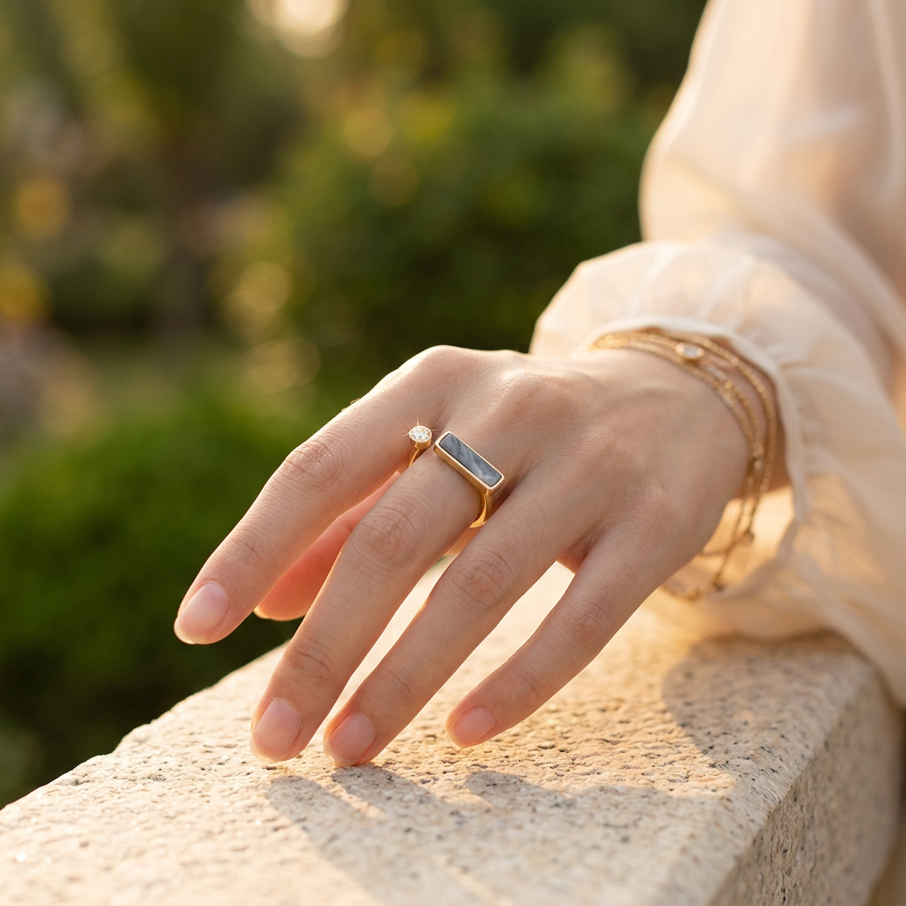 Modern Slate Ring
