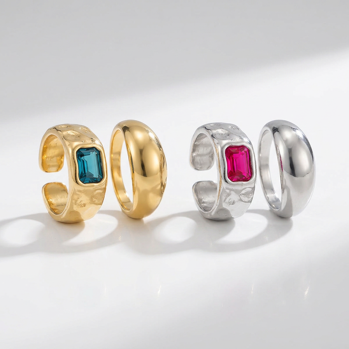 Gemstone Drift Toe Ring
