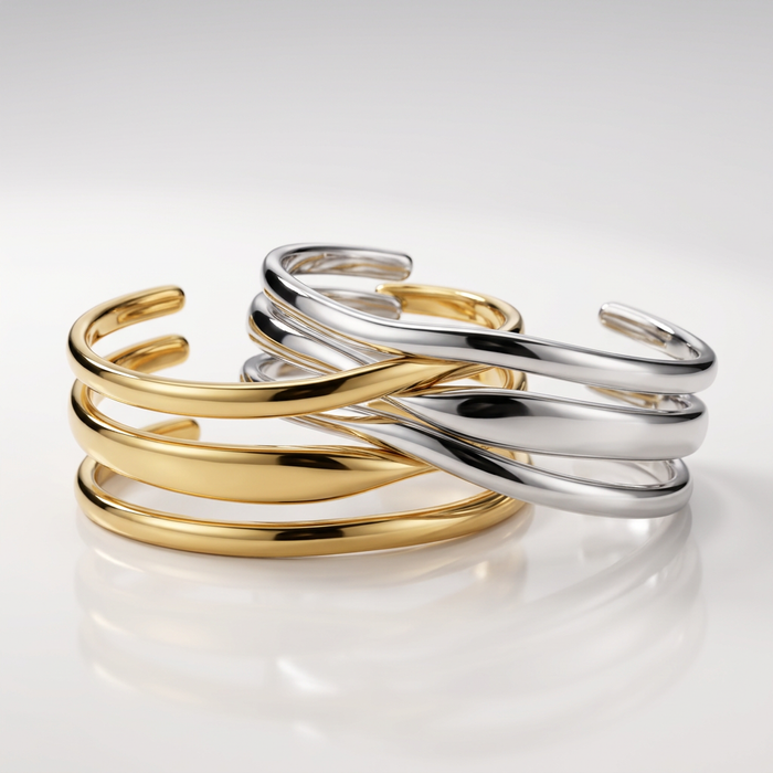Stainless Steel Simple Opening Bracelet