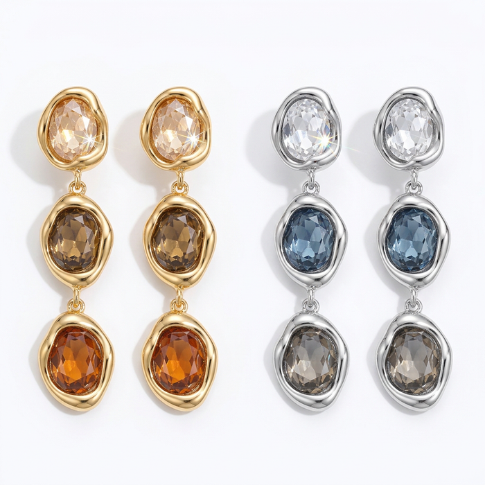 Cascade Crystal Drop Earrings
