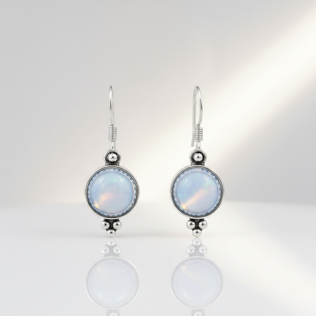 Moonlit Opal Drop Earrings