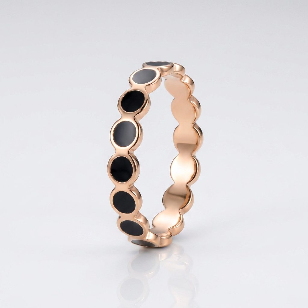 Midnight Scallop Ring