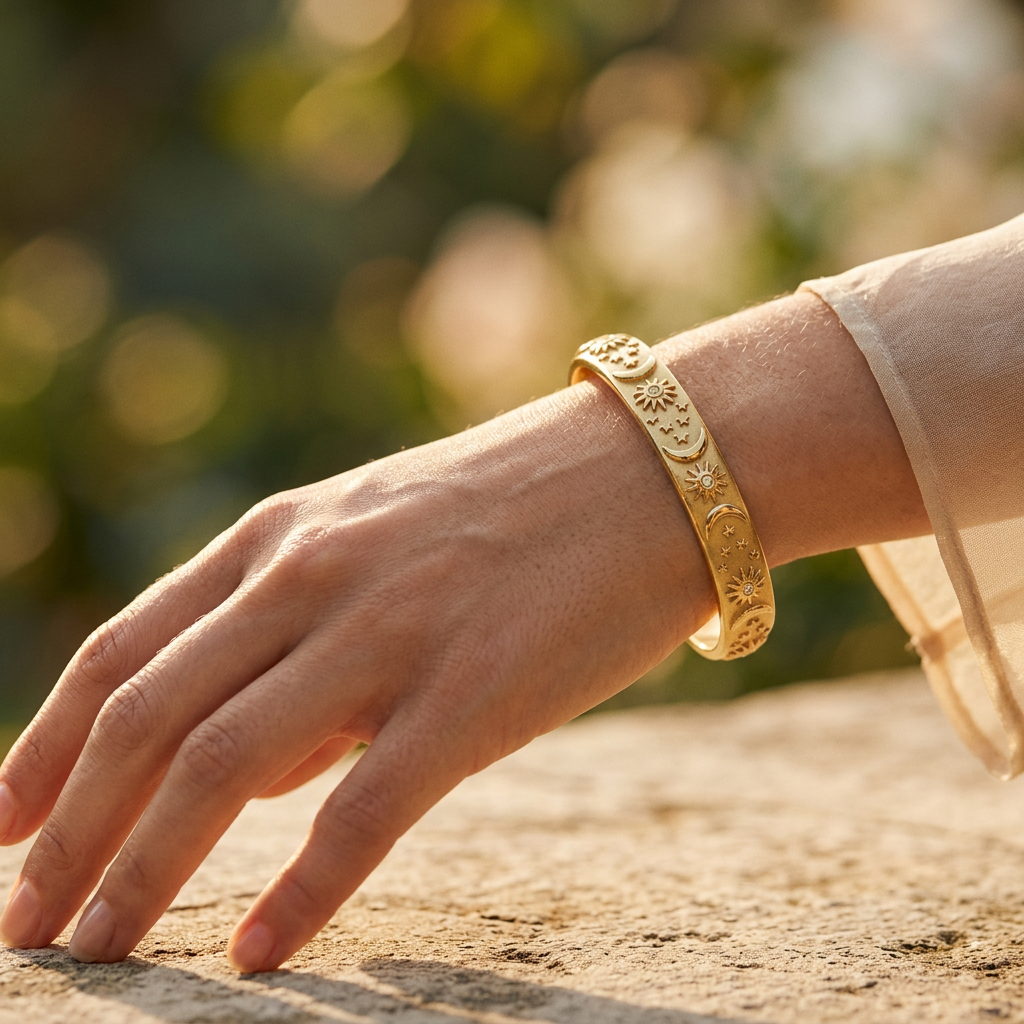 Paved Heritage Bangle & Earring Set