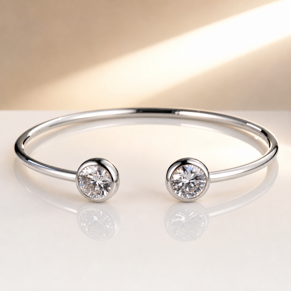 Duo Stone Crystal Cuff