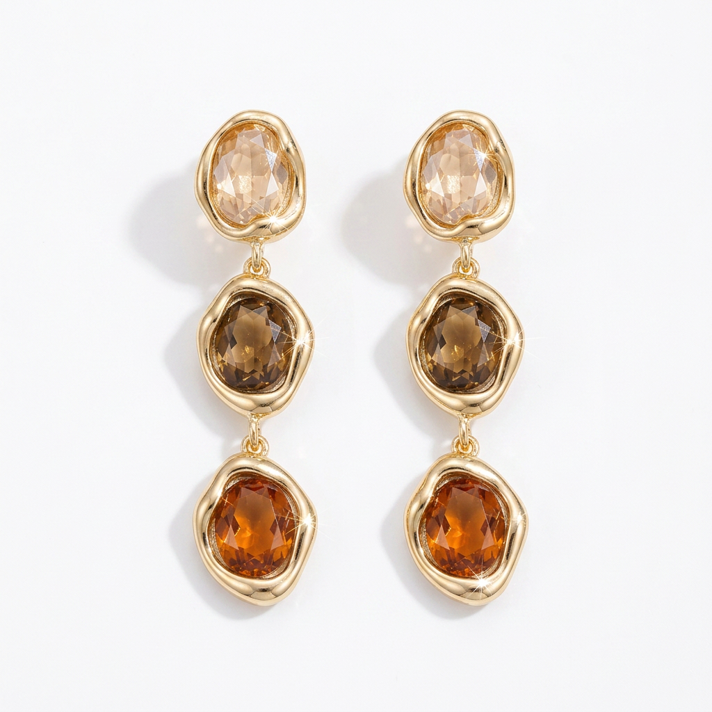 Cascade Crystal Drop Earrings