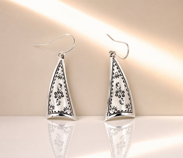 Etched Sail Earrings