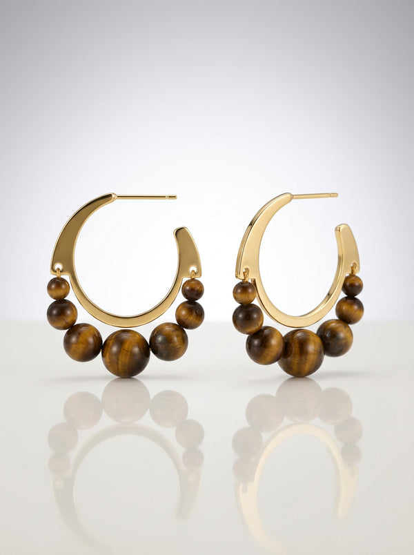 Tide tigress hoop earrings