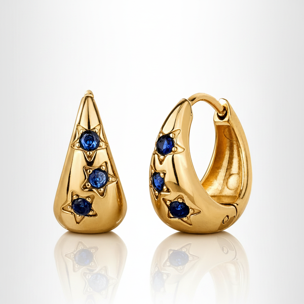 Cosmos Hoop Earrings studio shot