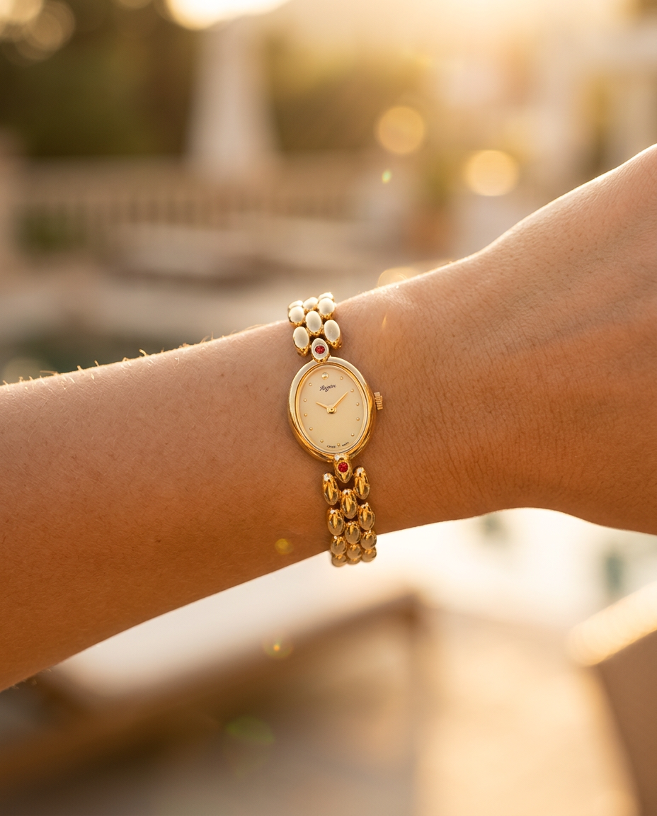 Vintage Bombé Timepiece