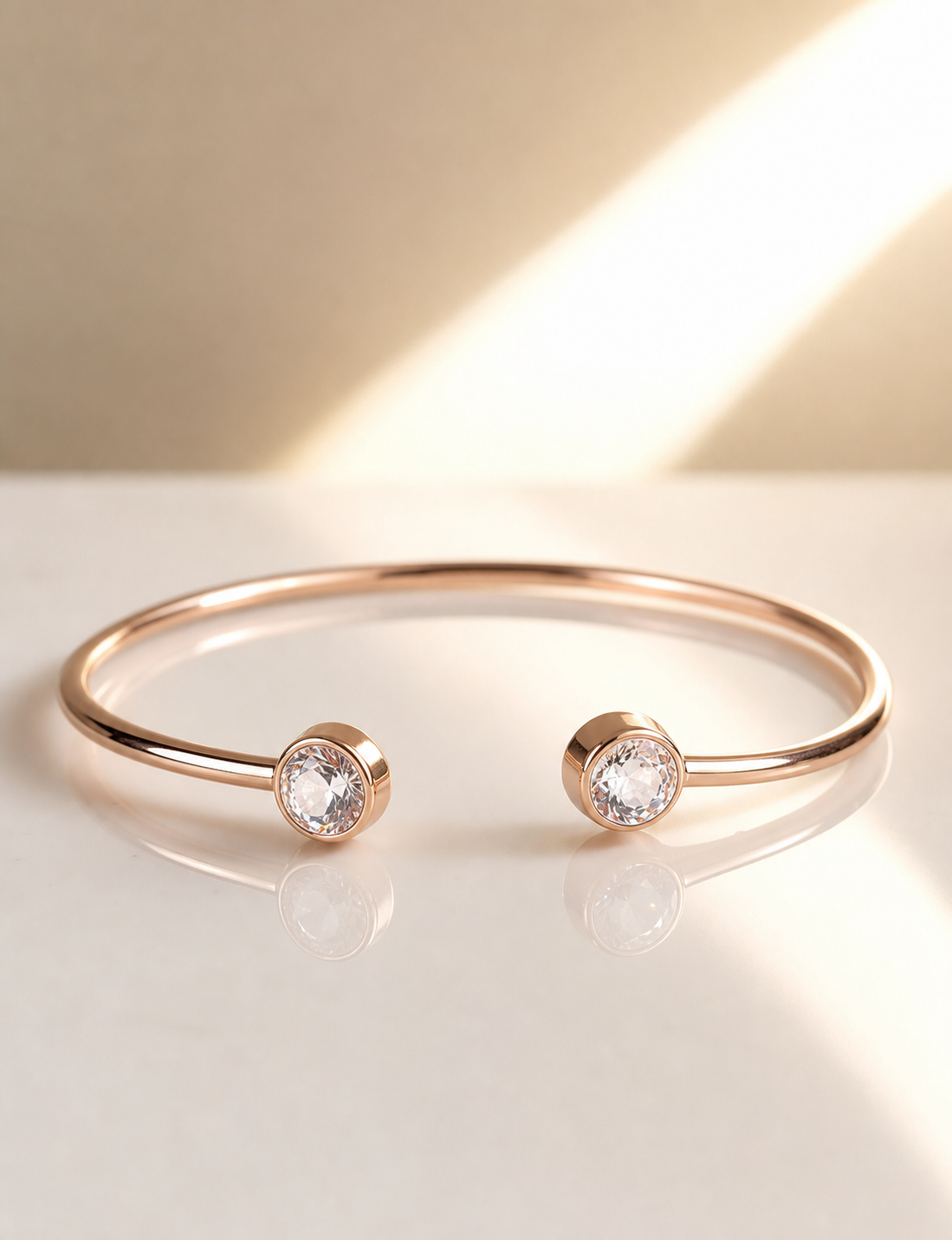 Duo Stone Crystal Cuff