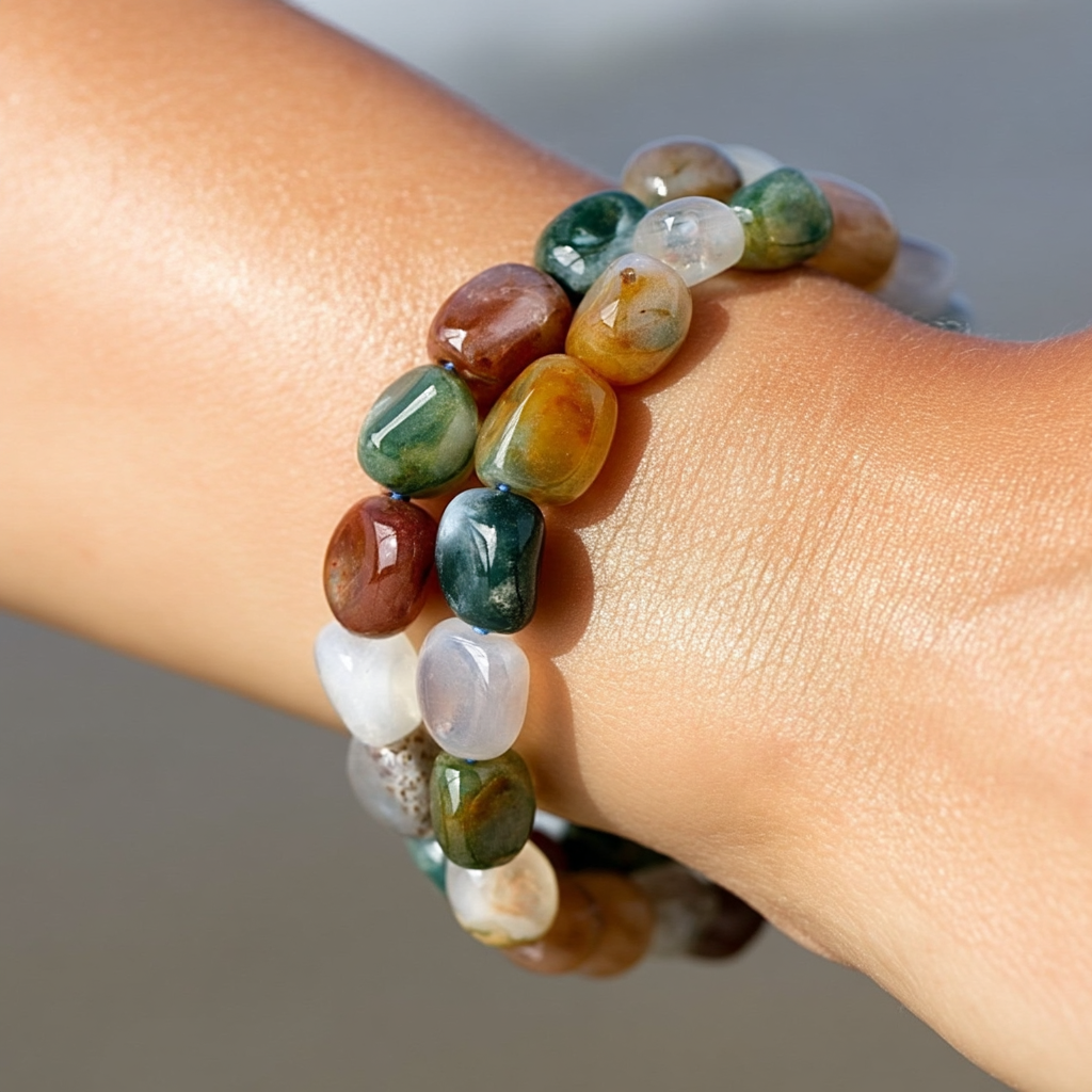 Natural Rolling Gemstone Bracelet