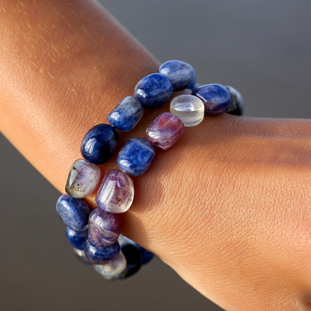 Natural Rolling Gemstone Bracelet