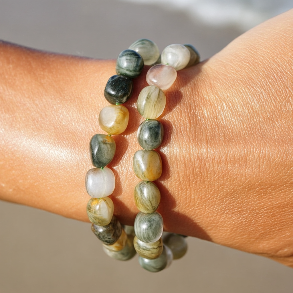 Natural Rolling Gemstone Bracelet