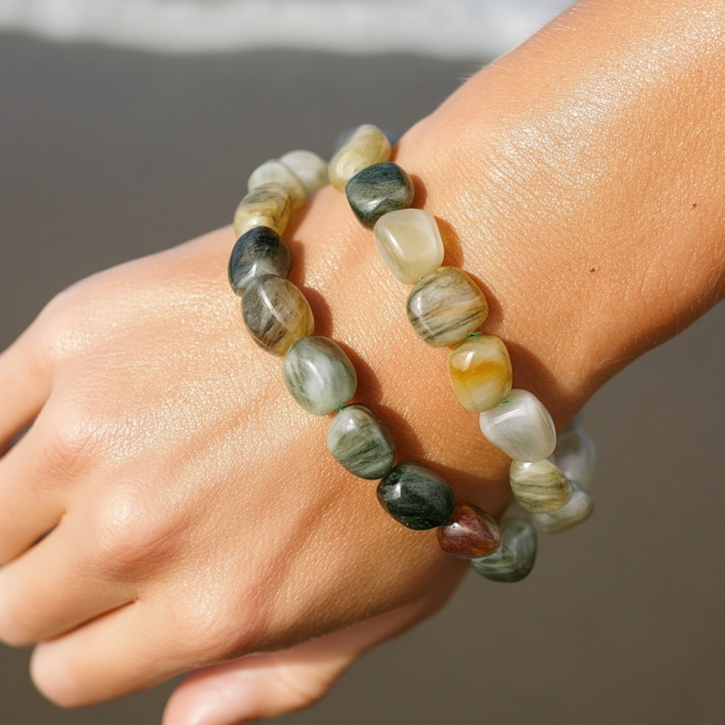 Natural Rolling Gemstone Bracelet