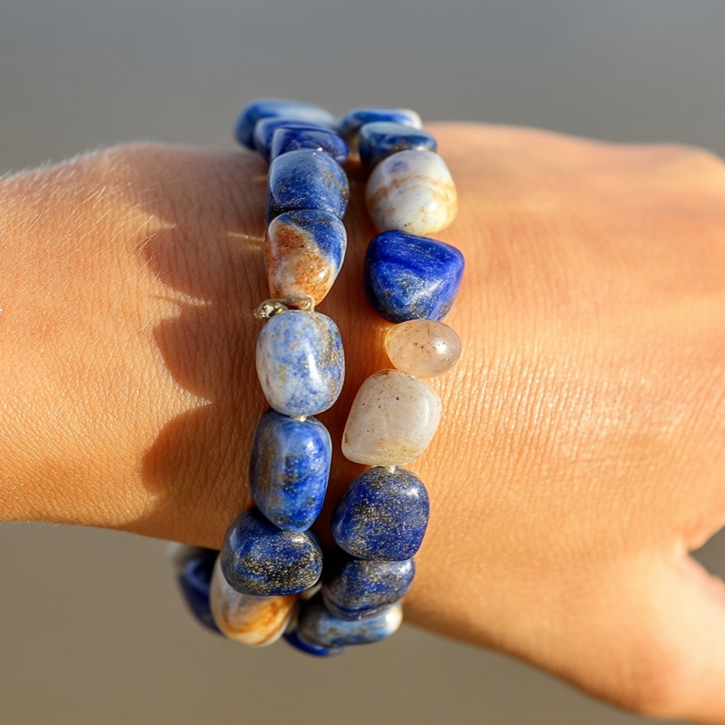 Natural Rolling Gemstone Bracelet