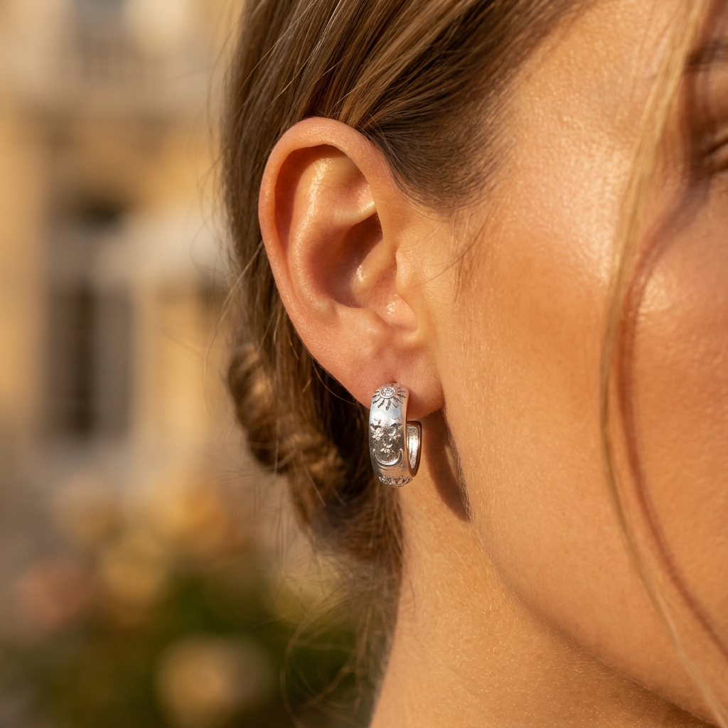 Paved Heritage Bangle & Earring Set